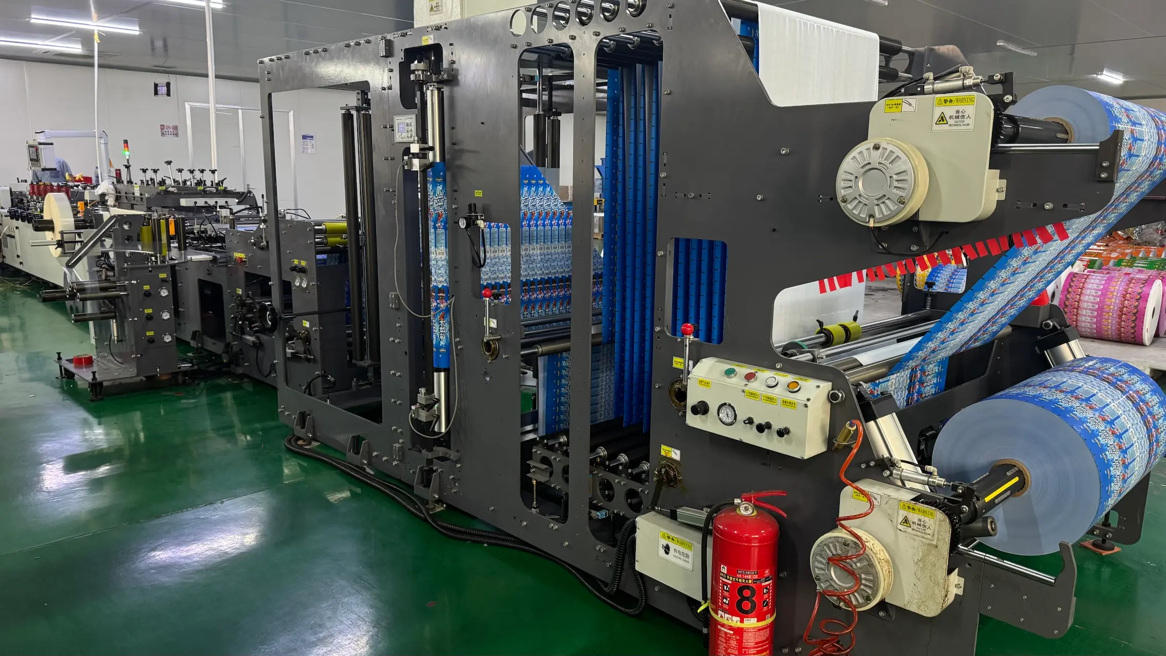 Packvix factory production line for flexible packaging pouches and filling machines