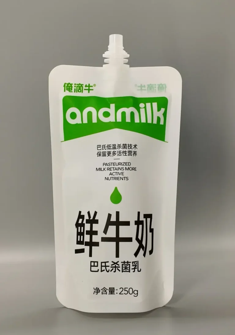 Spout pouch for milk