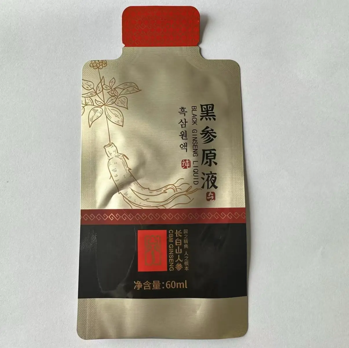 Foil packaging bag for liquid freshness